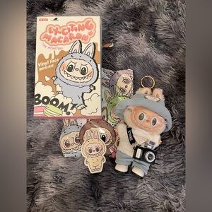 Authentic The Monsters Labubu Exciting Macaron Vinyl Figurine “Soymilk”